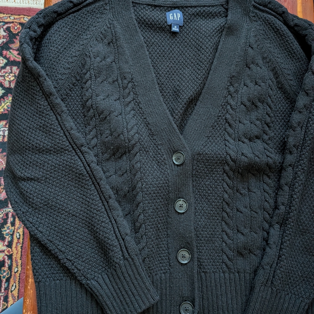GAP Women's Black Cardigan Sweater